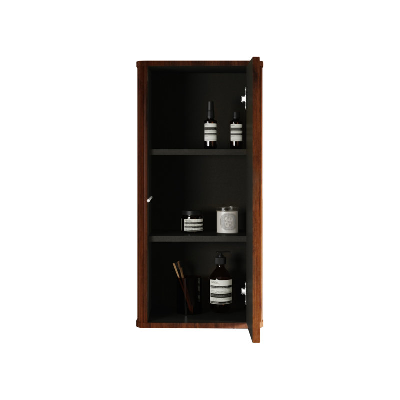 CC0414S305 Striped Walnut Bathroom Floating Side Cabinet
