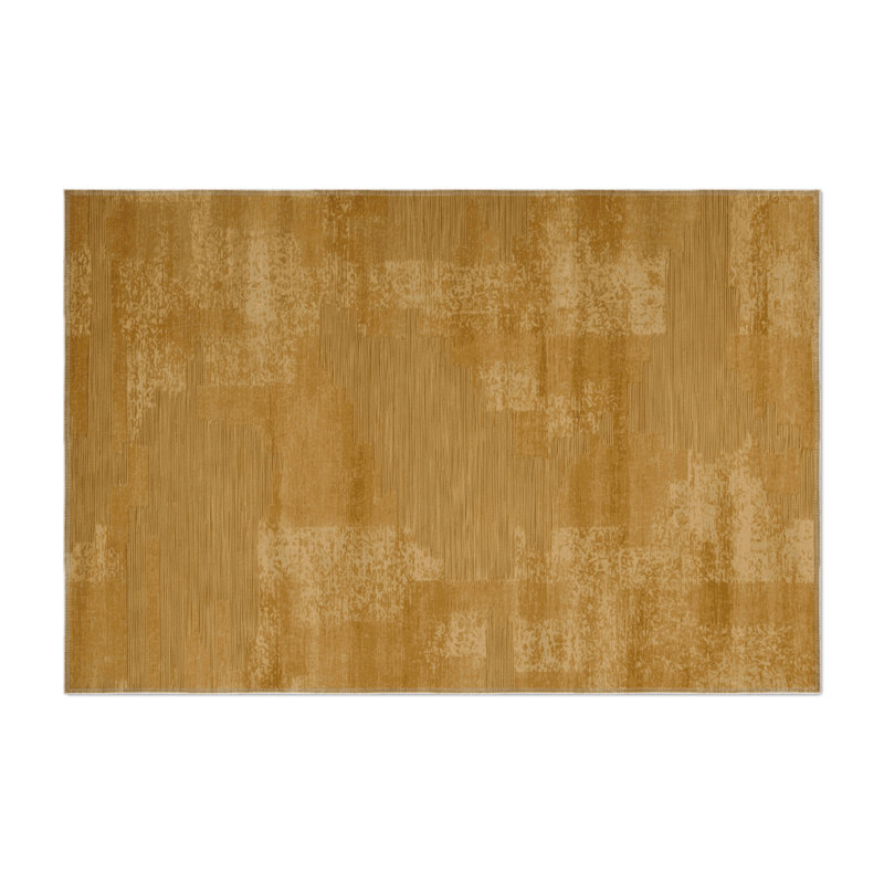 Tapis brun abstrait intérieur et extérieur, Rectangulaire 2 pi x 3 pi