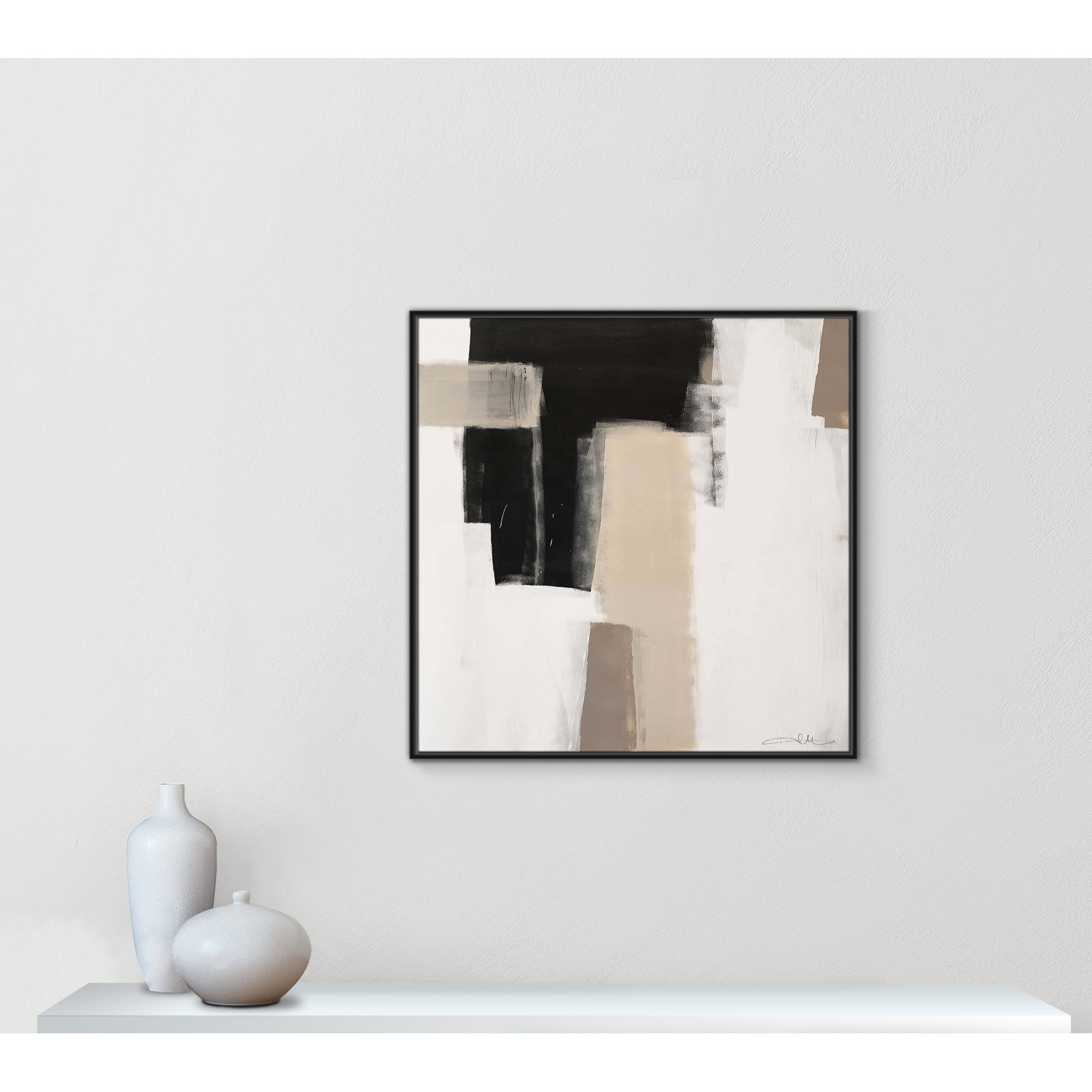 Earth Scapes I Print, 37.5" H x 37.5" W x 1.25" D, Black Floater Framed