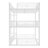 Full Over Full Over Full Bunk Bed, Metal Triple Bunk Bed With Safety Guardrails, Heavy-Duty Bunk Bed With Noise-Reduced Design, White-452195424