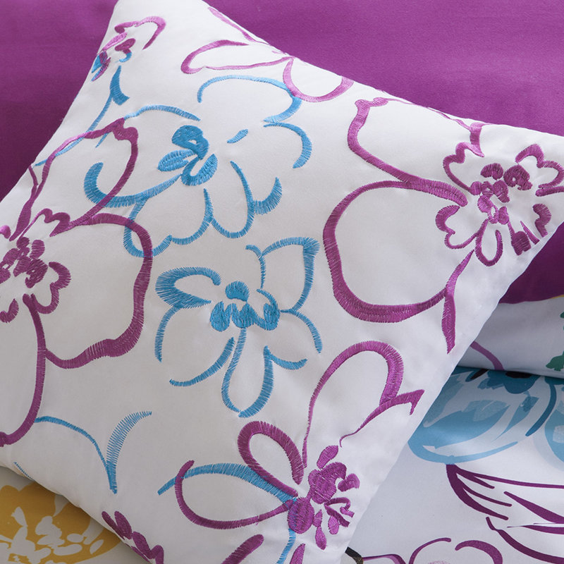 Édredon double / grand avec imprimé floral bleu, imprimé floral facile d'entretien, housse