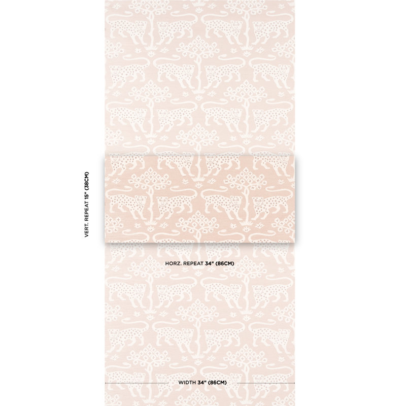 Woodland Leopard Sisal Wallpaper, Petal
