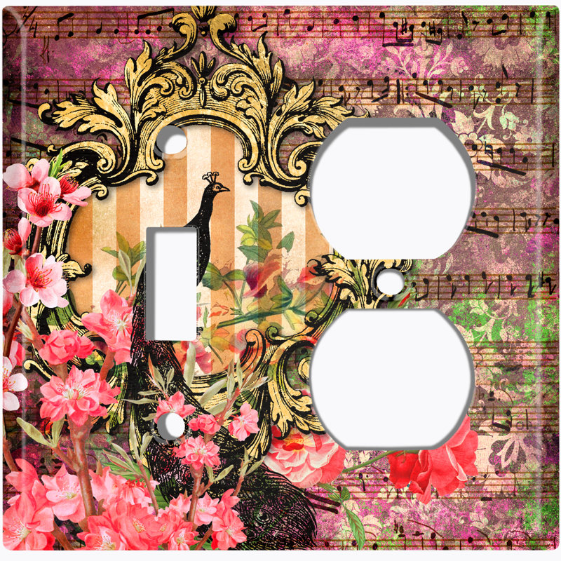 Patterned 2 - Gang Standard Combination Wall Plate