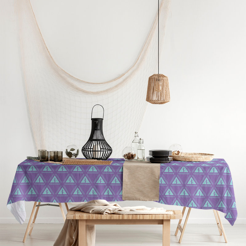 Nappe d’arbre minimaliste classique Barbra, Mauve / bleu sarcelle