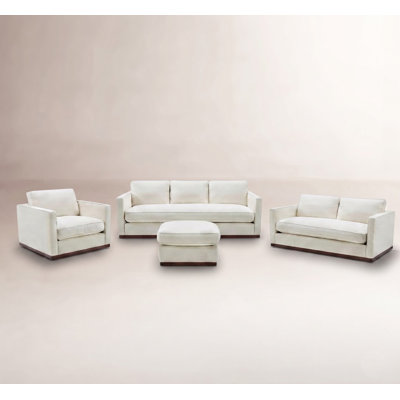 Bobbi 4-Piece Linen Living Room Set