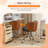 PU Modern Accent Swivel Chair Office Chair Adjustable Height For Home Office & Living Space-768628872