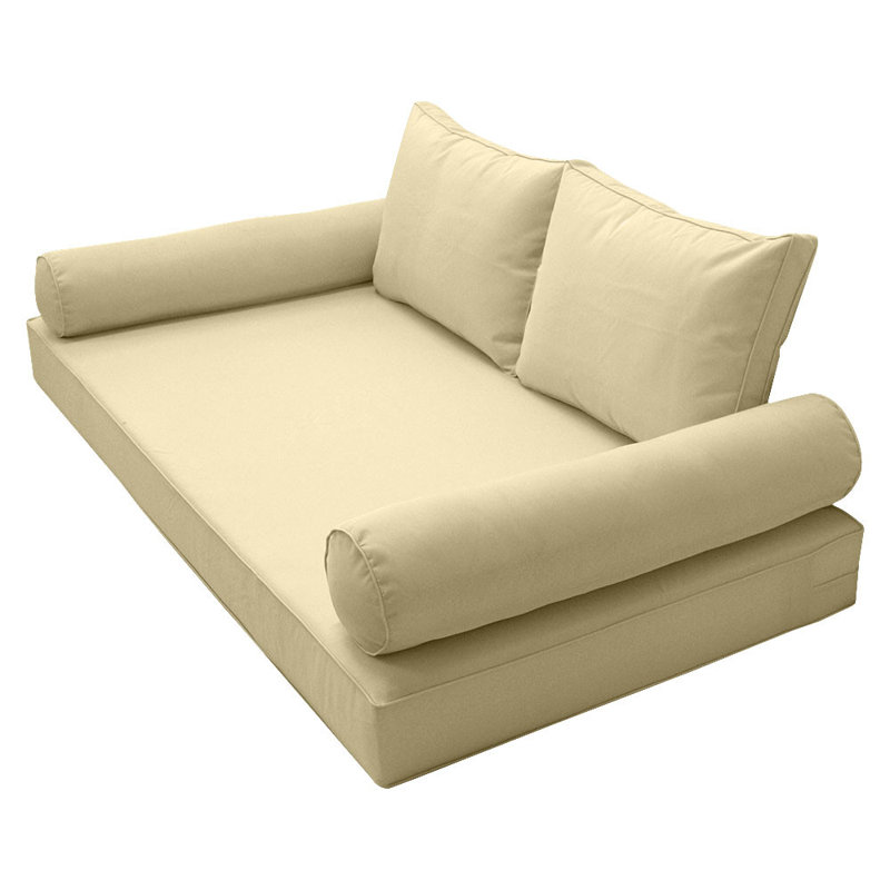 Outdoor Daybed Seat / Back Cushion, Light Yellow
