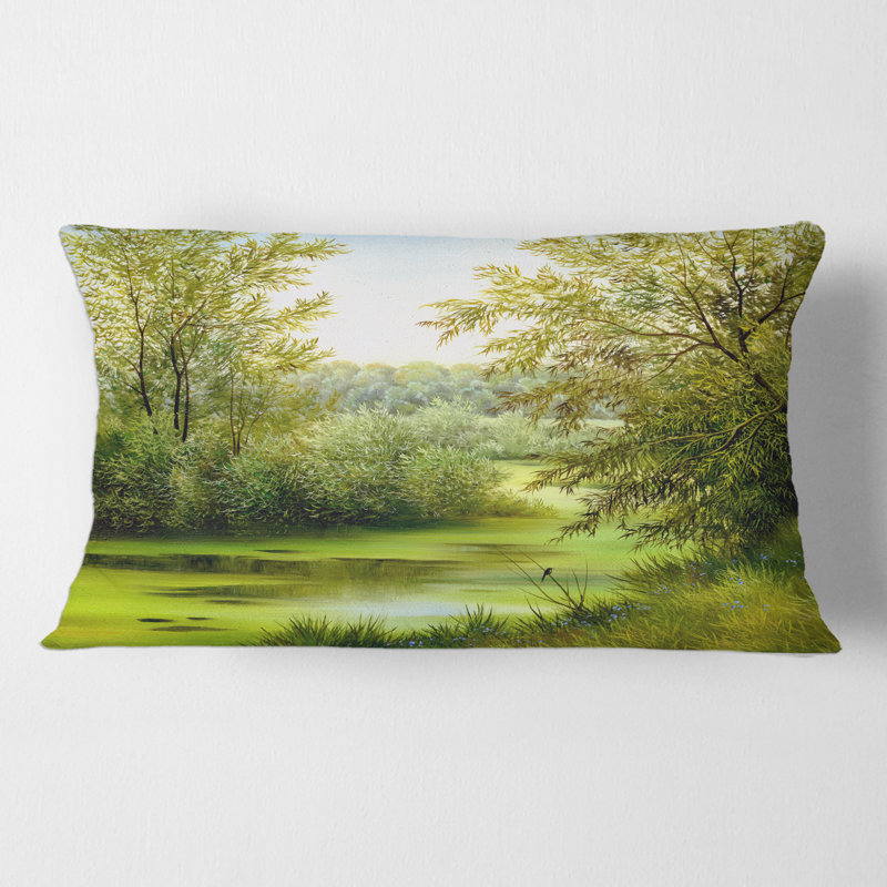 Housse de coussin rectangulaire avec insert Pond with Trees