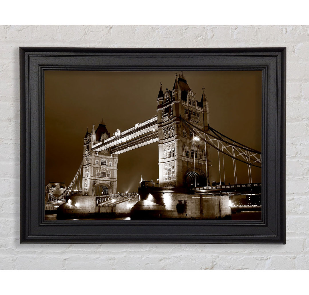 London Bridge Chocolate Skys Gerahmter Druck