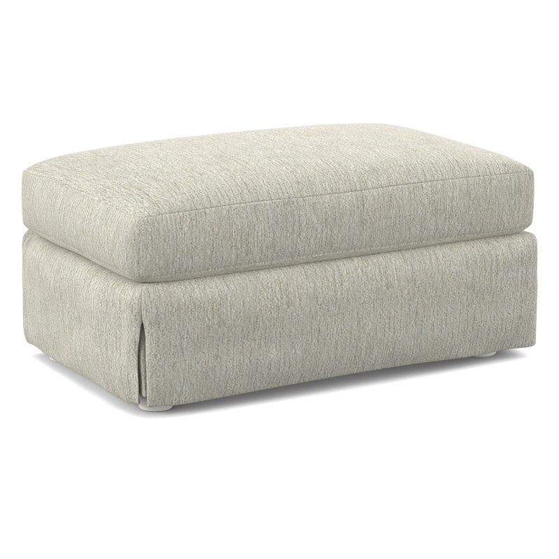 Upholstered Ottoman, White, 61618-88