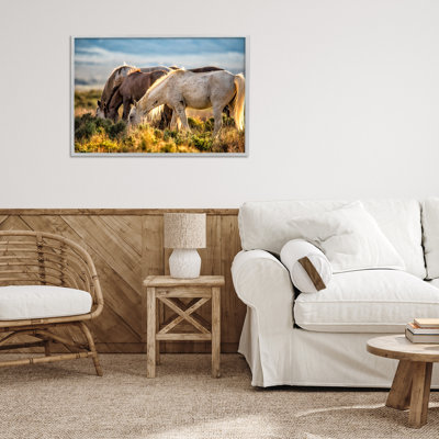 Equine Evening Graze Framed Giclee, design by Tim West