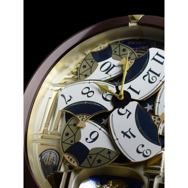 QXM356BRH Melodies In Motion Clock, Brown