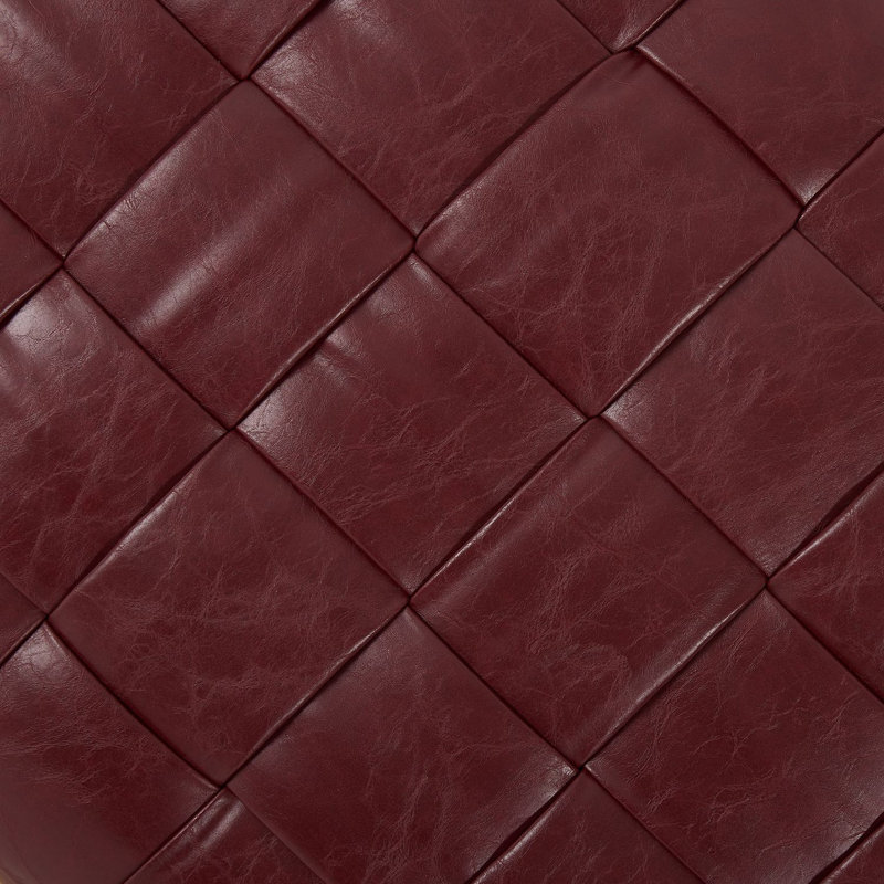 Banc rembourré en cuir PU de 162,5 cm de large pour entrée et chambre, Red