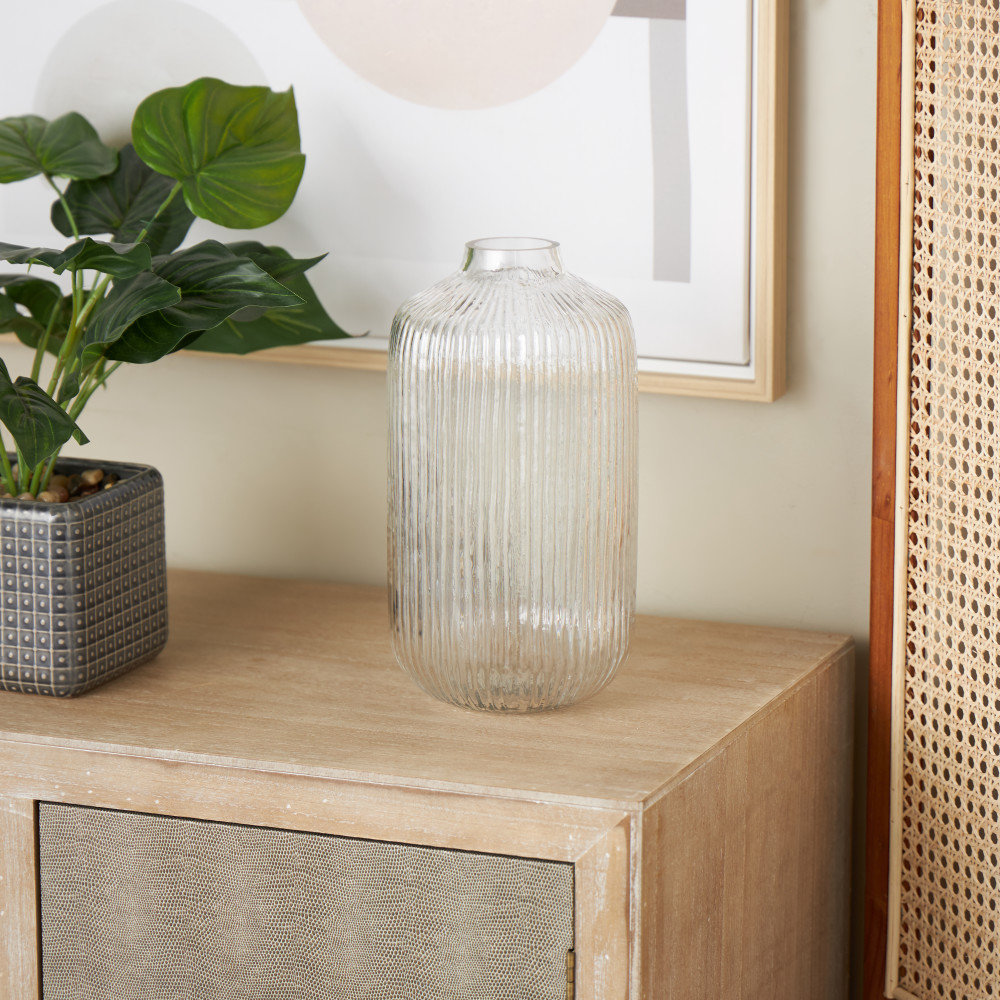 Perry Glass Table Vase, 11" H x 5.8" W x 5.8" D
