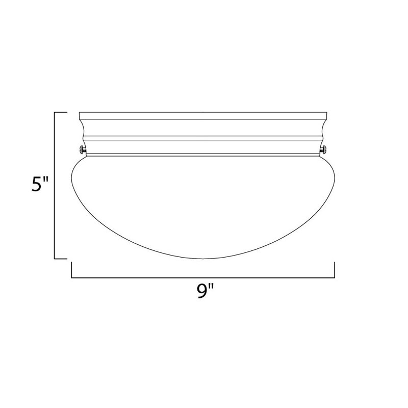 Benney Glass Flush Mount, Satin Nickel