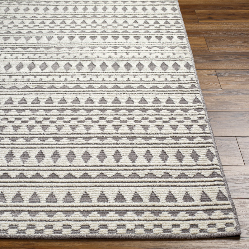 Tapis géométrique tissé à la machine Anest, Tapis de couloir 2 pi 7 po x 7 pi 2 po