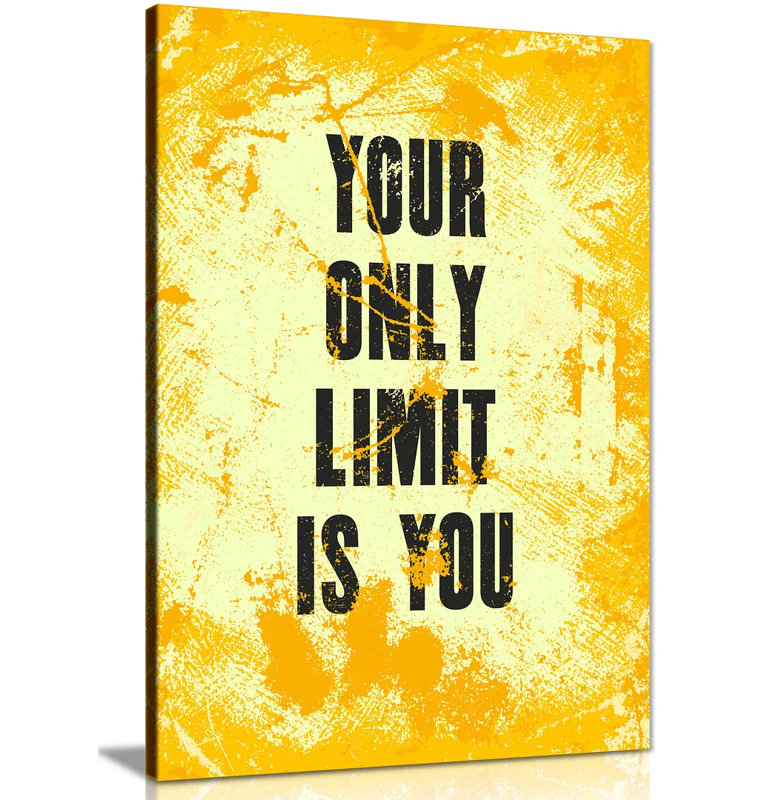 Your Only Limit Is You 1 Piece Wrapped Canvas Wall Art, 61cm H x 41cm W