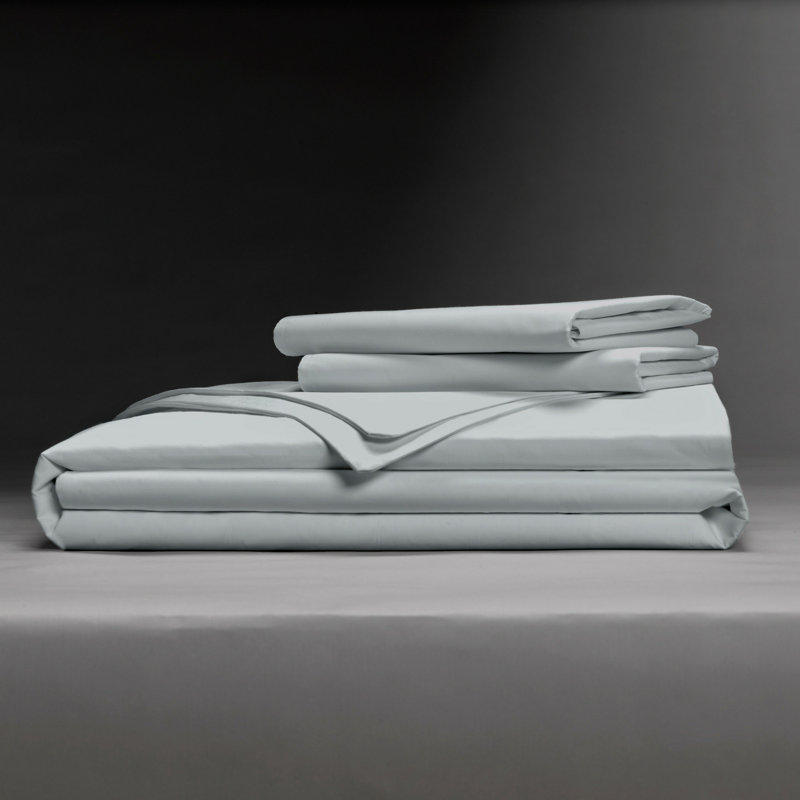 Cotton Baffle Box Stitch Comforter, Full Comforter + 9 Additional Pieces, Light Gray
