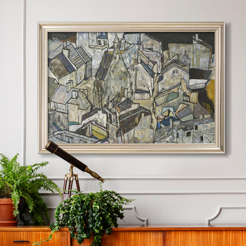 Mödling II, 1918 - Egon Schiele - Toile encadrée sur mesure, Dimensions intérieures 24 po x 34 po, Toile avec cadre