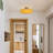 Mid-century Modern Beige Semi Flush Mount Ceiling Light-12300148