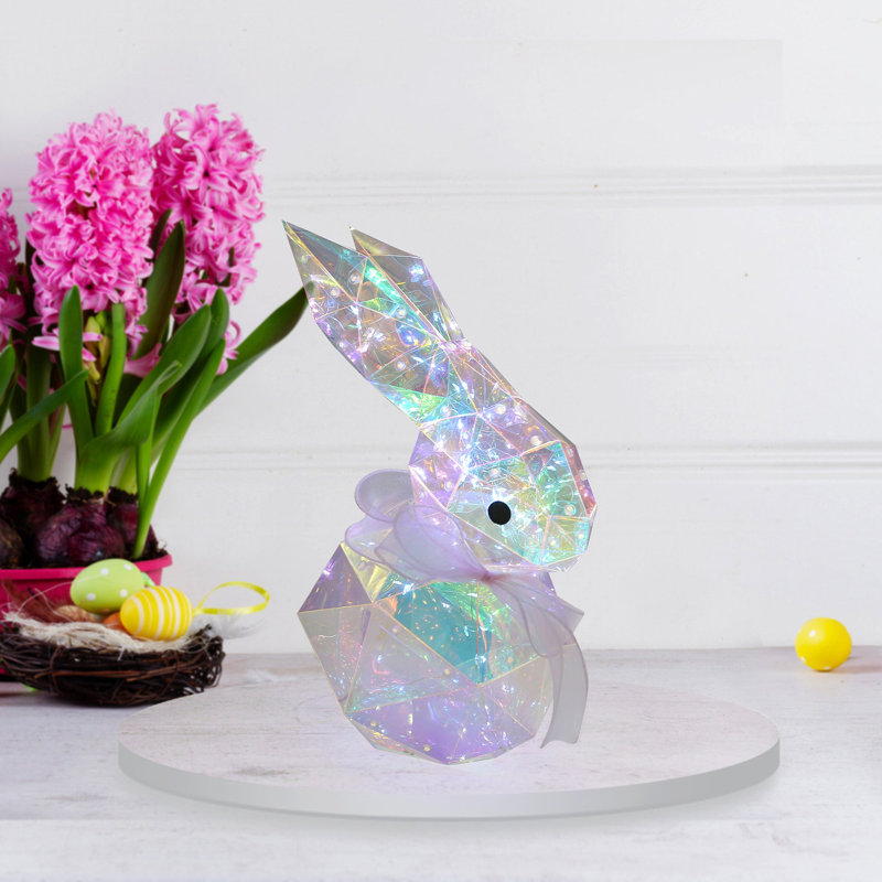 Prismatic Iridescent Spring Easter Bunny 8in - Nibbles