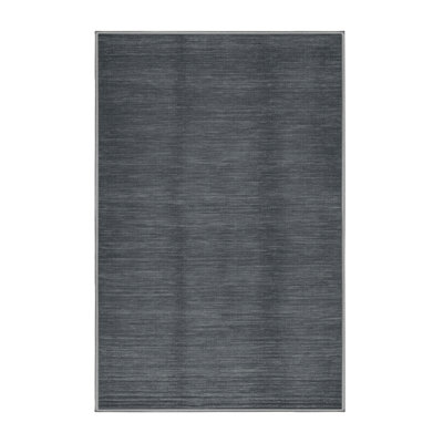 Machine Washable Solid Gray Area Rug