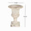 Urne de jardin MGO, blanc antique, H 19,25 po