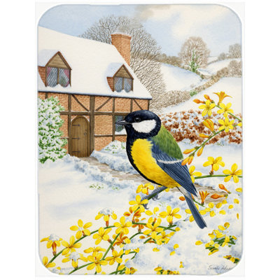 Caroline's Treasures Great Tit Glass Cutting Board