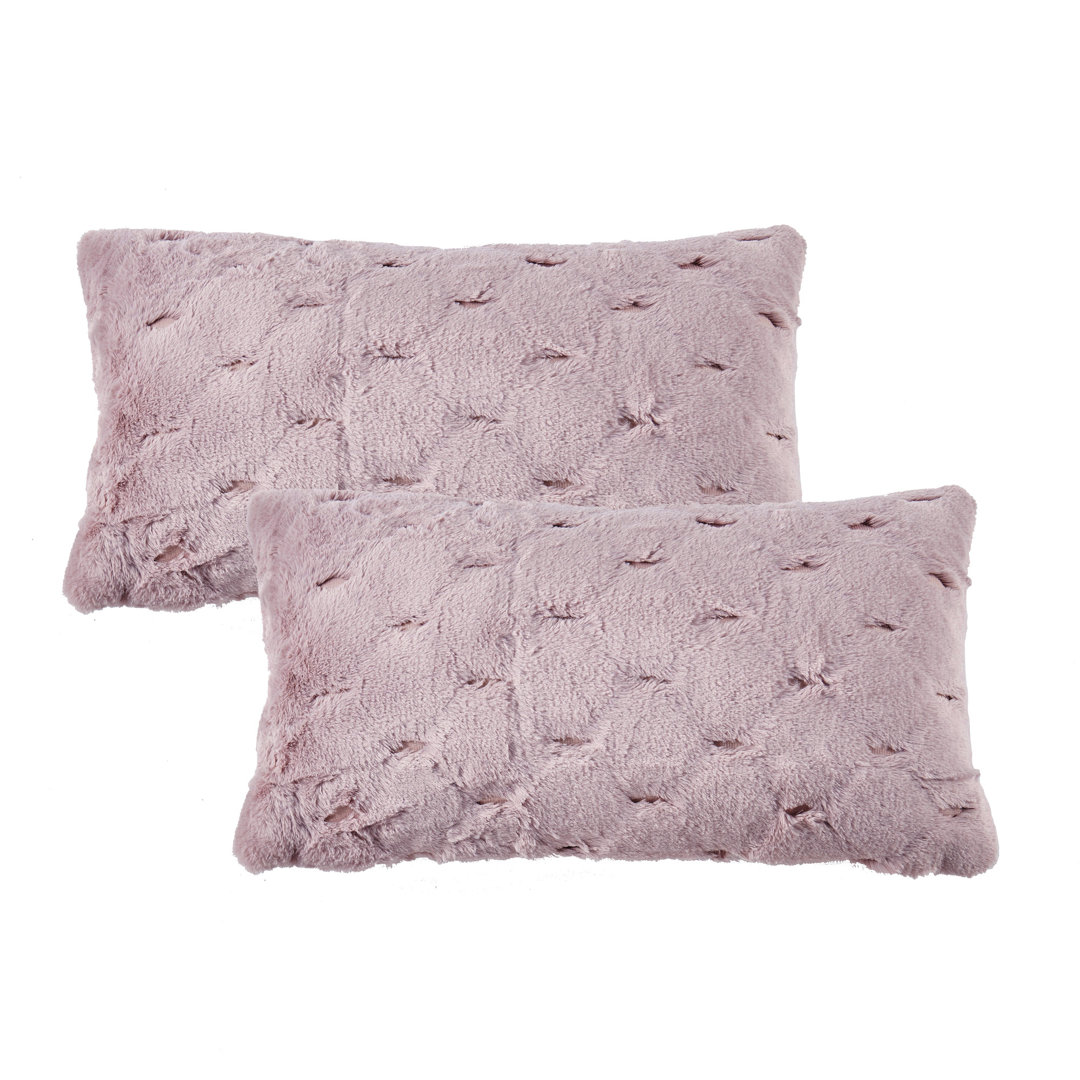 Jacquard Rabbit Faux Fur Pillow Cover (Set of 2) Home Soft Things 