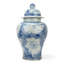 Blue and White Lidded Jar