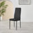 Edward Statement Pedestal Dining Table Set with 6 Luxury Faux Leather Upholstered Dining Chairs-1059651225-1059651217