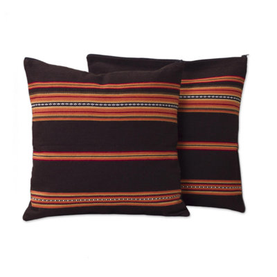 Striped Wool Blend Pillow Cover