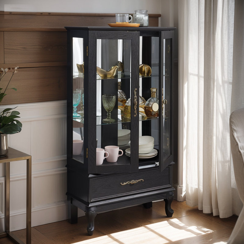 Vaisselier Curio avec tablettes réglables et lumières DEL 
