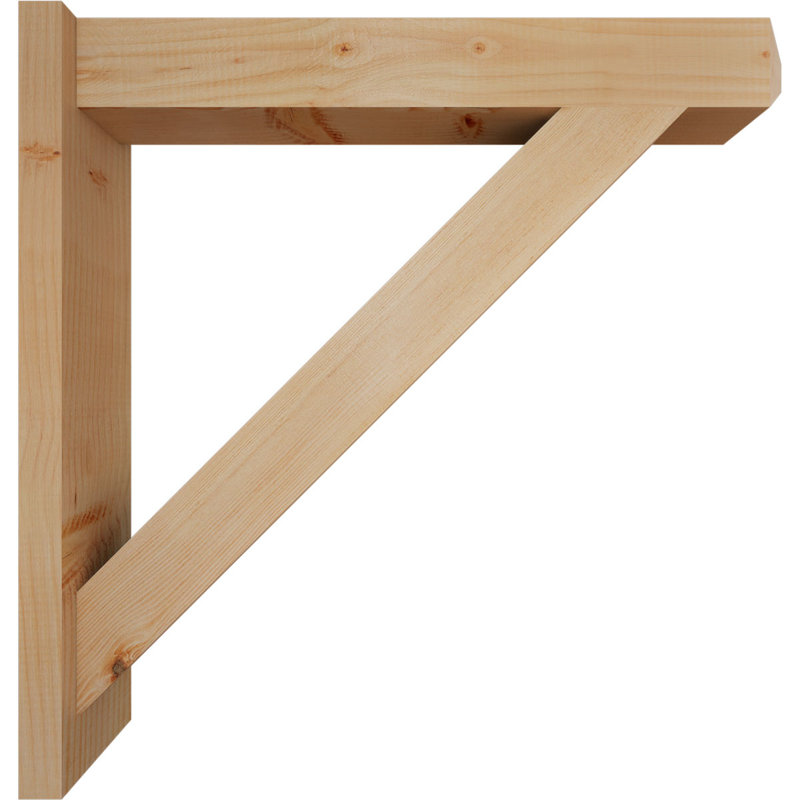 Artisan traditionnel en bois rustique, P 30 po x H 30 po, Sapin Douglas de 5 1/2 po (lisse)