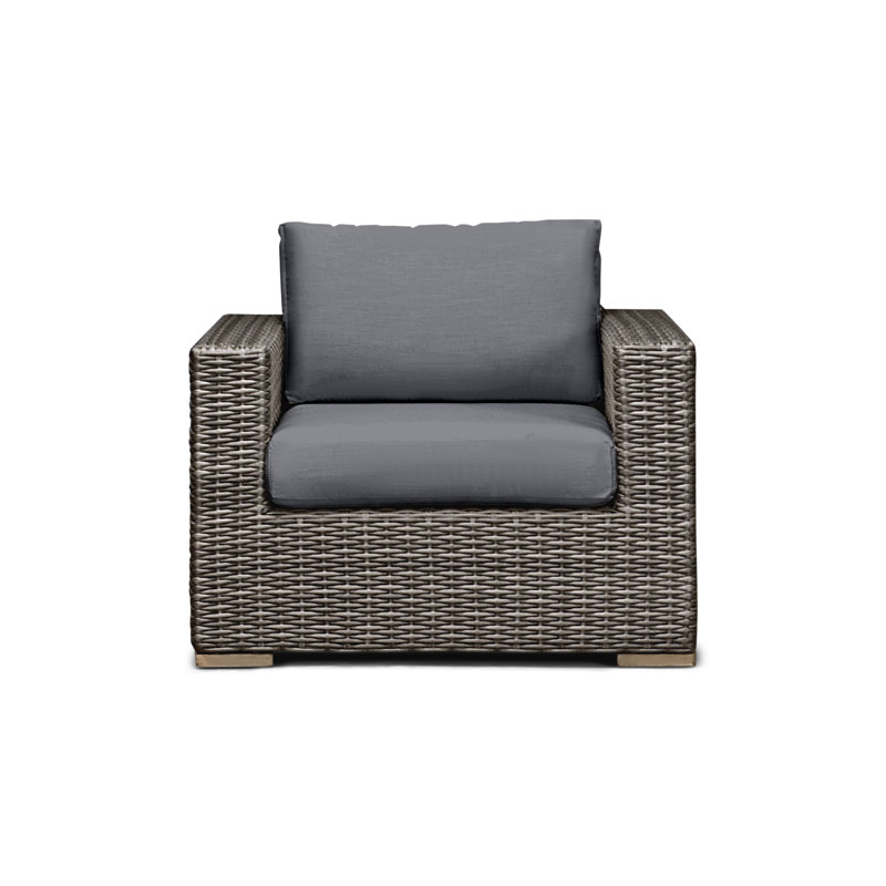 Dune Outdoor Lounge Chair, Canvas Charcoal Sunbrella® Canvas