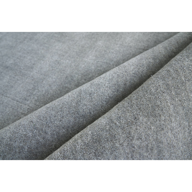 Sanctuary Handmade Synthetic/Wool Gray/Light Brown Area Rug, Rectangle 6' x 9'