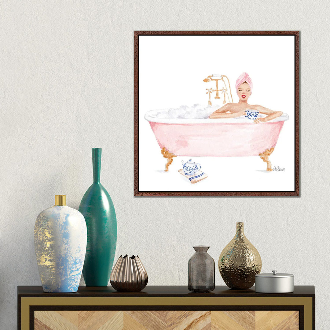 Pink Bathtub von Style Of Brush - Galerie GiclÃ©e auf Leinwand