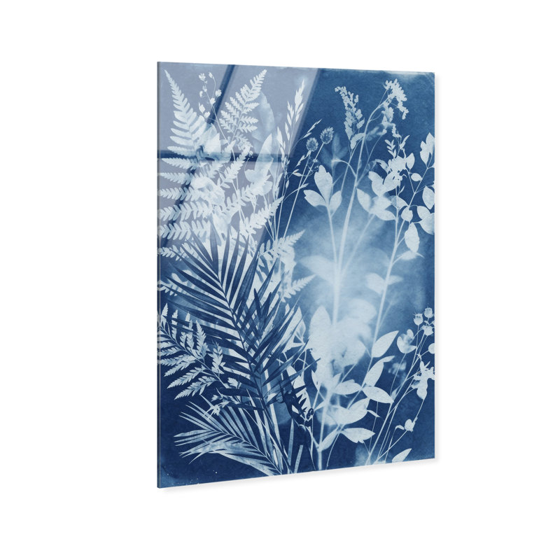 Blue Foliage II Print by Oliver Gal, 10"H x 15"W, High-Gloss Acrylic Print