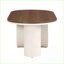 Table basse 47,24 po ovale en métal blanc - Rangement peu encombrant pour le salon, facile à assembler