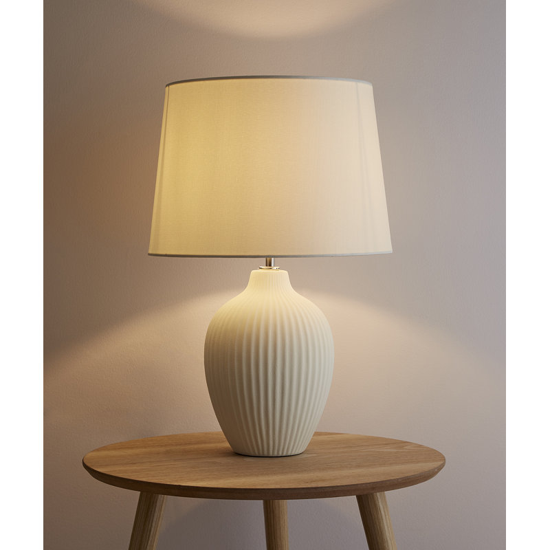 Ghassan Ceramic Table Lamp, Cream