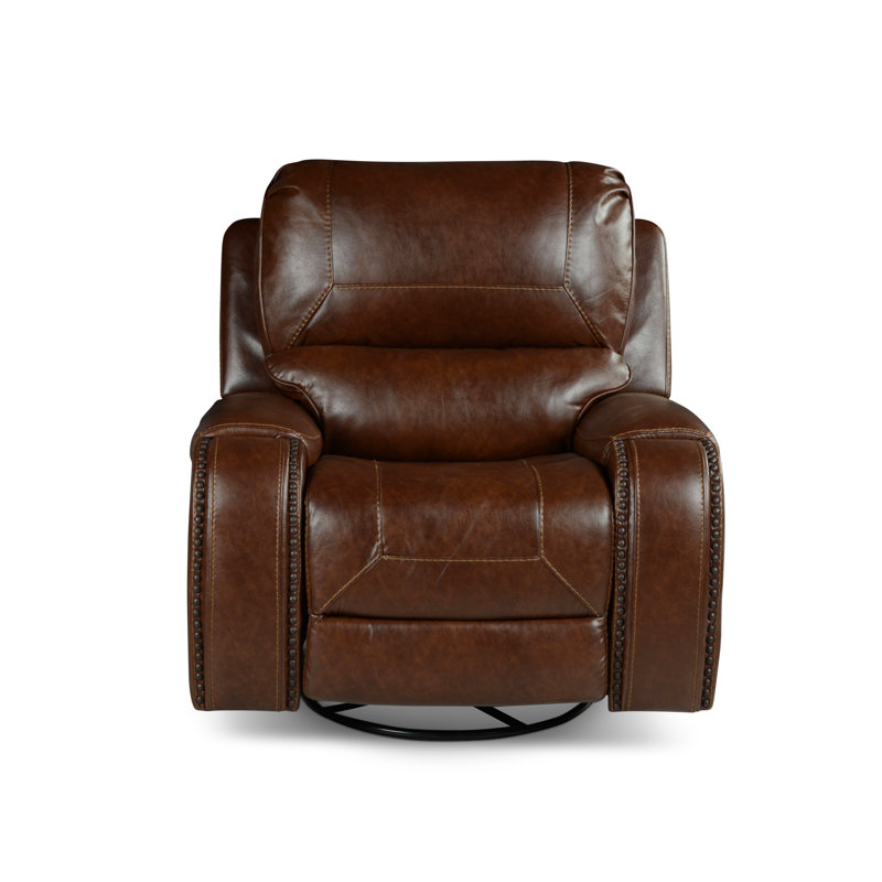 Fauteuil inclinable manuel standard en similicuir Wakita, Brun