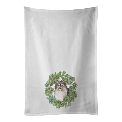 Ensemble de 2 serviettes de cuisine Sheltie / Shetland Sheepdogtricolor