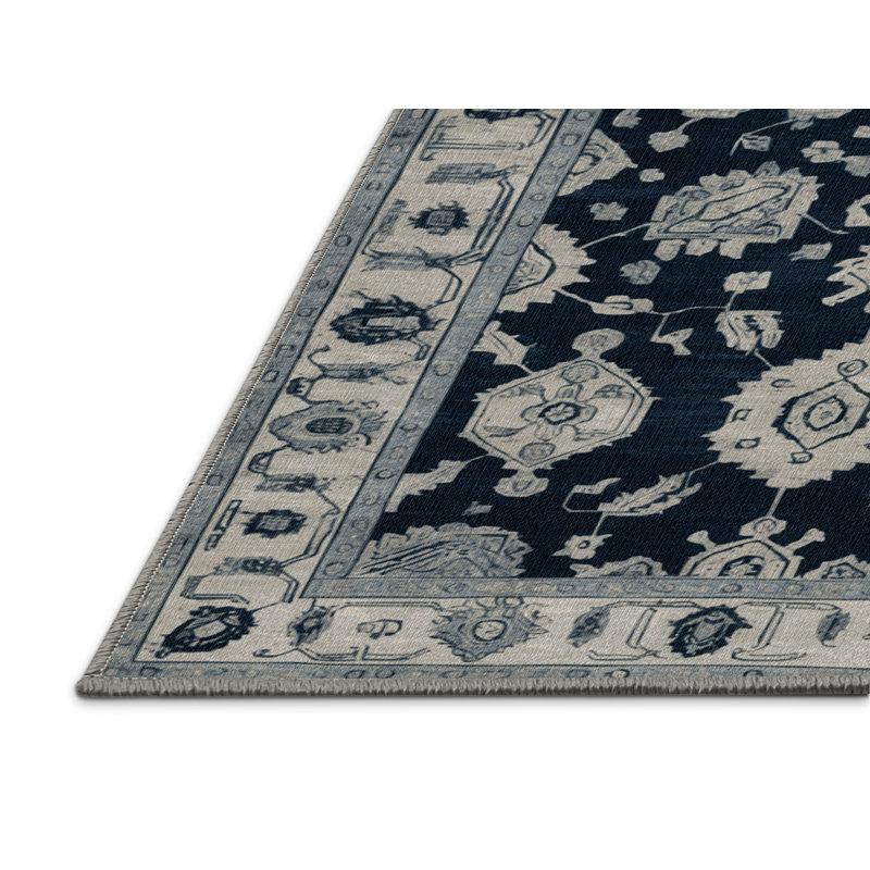 Tapis gris lavable à la machine, Carré 5 pi
