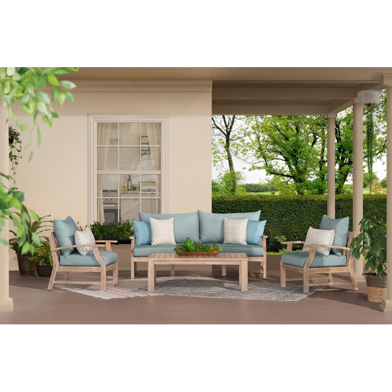 Ensemble de conversation 4 pièces avec coussins Sunbrella Paulet, Toile spa Sunbrella®