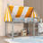 Wooden Loft Bed With Canopy, LED Light And Ladder-121938980-121938978