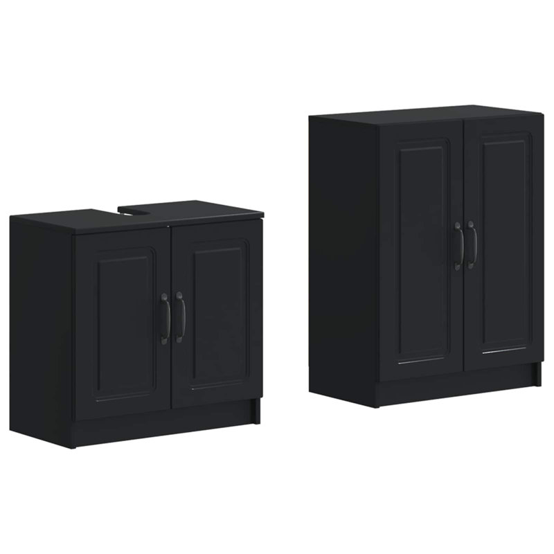 Bathroom Storage Furniture Set, Black