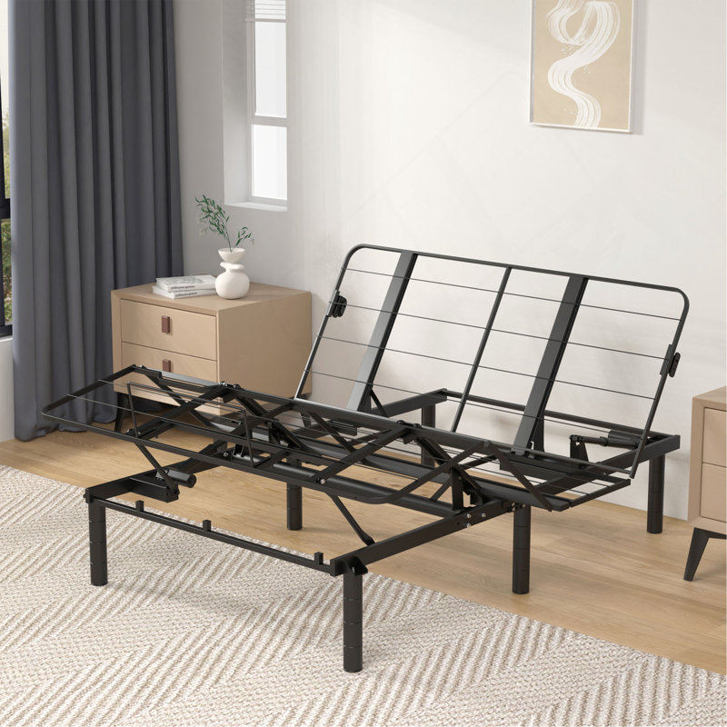 Base de lit réglable sans dégagement, tête et pied inclinés, moteur silencieux, zéro gravité, deux ports USB A + C