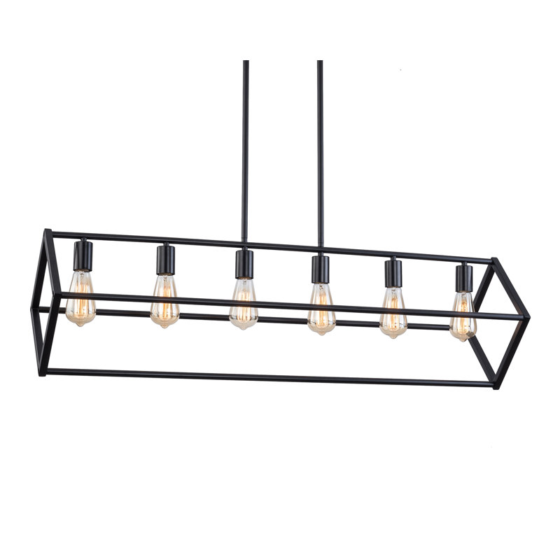 Luminaire suspendu moderne 6 lumières lustres de style campagnard suspendu moderne avec tiges réglables