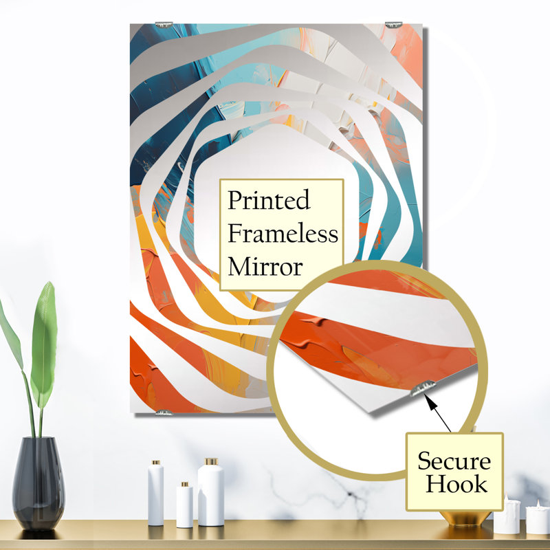 Peinture abstraite Expression III - Peinture abstraite murale, miroir MIR134524, 32 po x 24 po