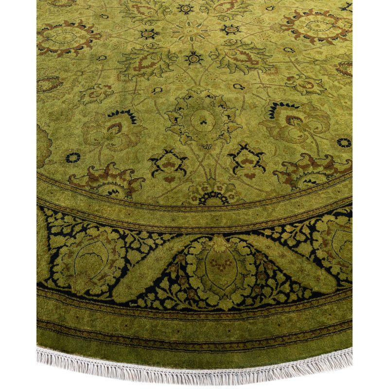 Overdyed One-of-a-Kind 9' 1" X 9' 1" Hand Knotted Area Rug